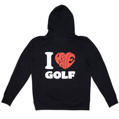 LOVE&HATE GOLF LOGO HEAVY WEIGHT HOODIE