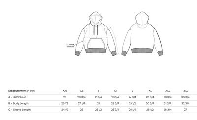 LOVE&HATE GOLF LOGO HEAVY WEIGHT HOODIE